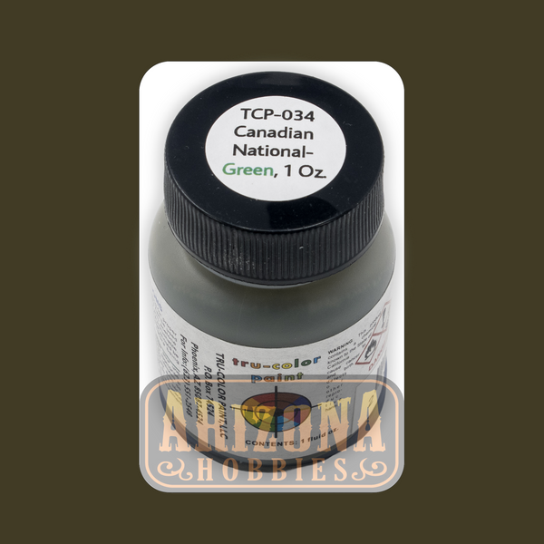 Canadian National GREEN 1-oz bottle (Airbrush-ready) Tru-Color Paint