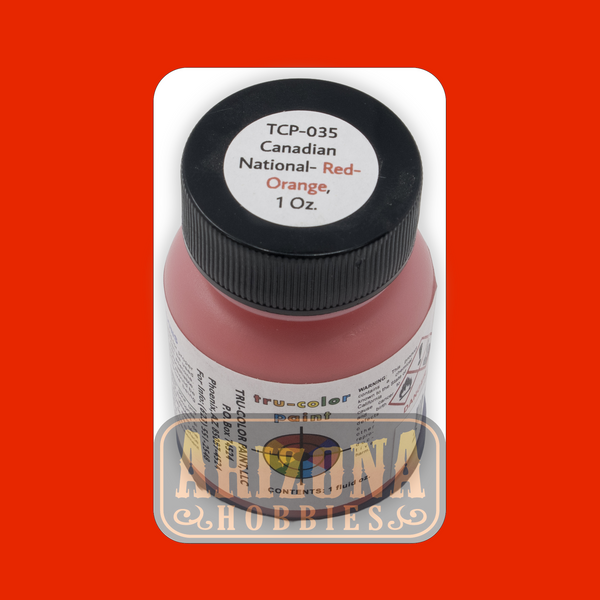 Canadian National RED-ORANGE 1-oz bottle (Airbrush-ready) Tru-Color Paint