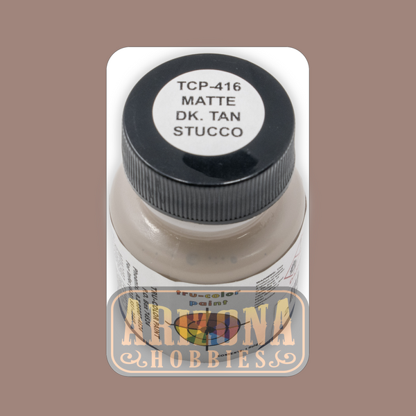 Matte STUCCO DARK TAN 1-oz bottle (Airbrush-ready) Tru-Color Paint
