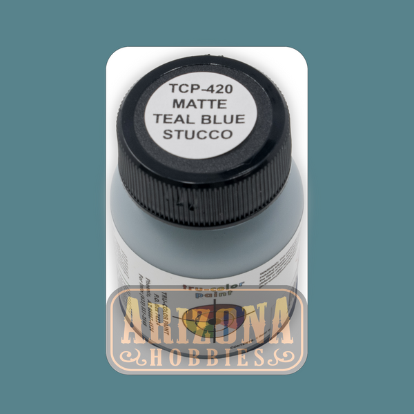 Matte STUCCO TEAL BLUE 1-oz bottle (Airbrush-ready) Tru-Color Paint