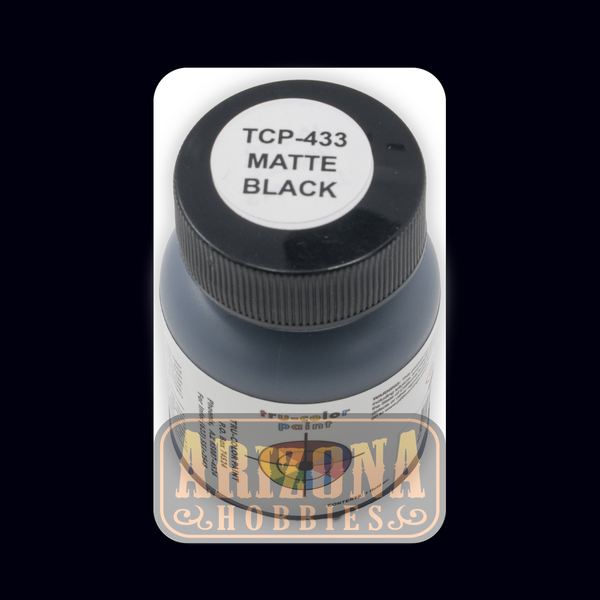 Matte BLACK 1-oz bottle (Airbrush-ready) Tru-Color Paint