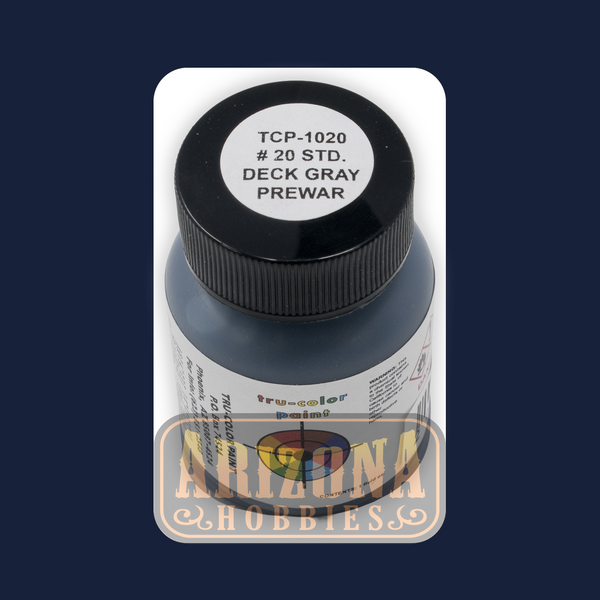 U.S. Navy STANDARD DECK GRAY No. 20 (1929-1941) 1-oz bottle (Airbrush-ready) Tru-Color Paint