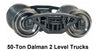 HO Dalman Trucks w/Lateral-Motion Detail w/RP-25 wheelsets (two trucks)