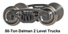 HO Dalman Trucks w/semi-scale wheelsets (two trucks)