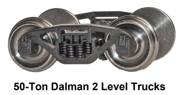 HO Dalman Trucks w/semi-scale wheelsets (two trucks)