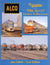 Trackside with Mr. Alco book cover featuring colorful images of locomotives and trains in various settings