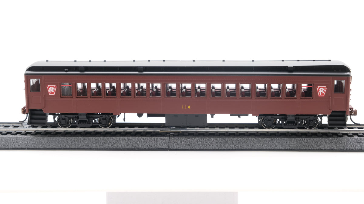 Con-Cor HO Scale MuP-54 Pennsylvania Keystone Tuscan Red Black Roof Coach 114