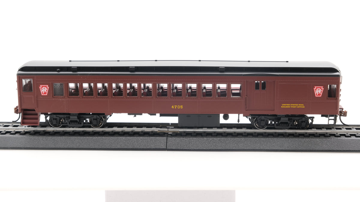 Con-Cor HO Scale MuP-54 Pennsylvania Keystone – Tuscan Red/Black Roof – Combine #4705
