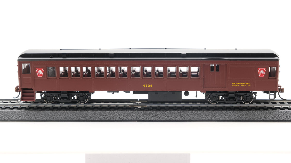 Con-Cor HO Scale MuP-54 Pennsylvania Keystone Tuscan Red Black Roof Combine 4708
