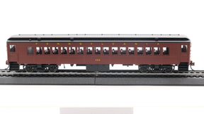 Con-Cor HO Scale P-54 Pennsylvania Railroad Non-Powered Coach Tuscan Red Futura Lettering Road #444