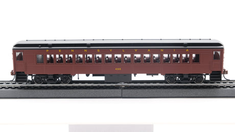 Con-Cor HO Scale P-54 Pennsylvania Railroad Powered Coach Tuscan Red Futura Lettering Road #430