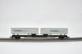 N-Scale 89 Ft Flatcar Conrail With 45Ft Trailers Conrail Mercury Car #235814
