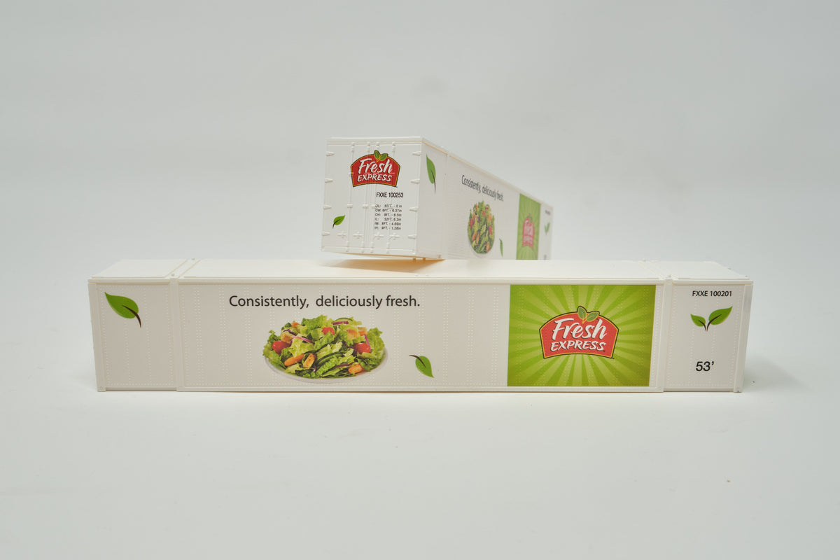 Con-Cor HO Scale 53' Reefer Container 2-Pack – Fresh Express – #0004-088165 (Road Number 01)