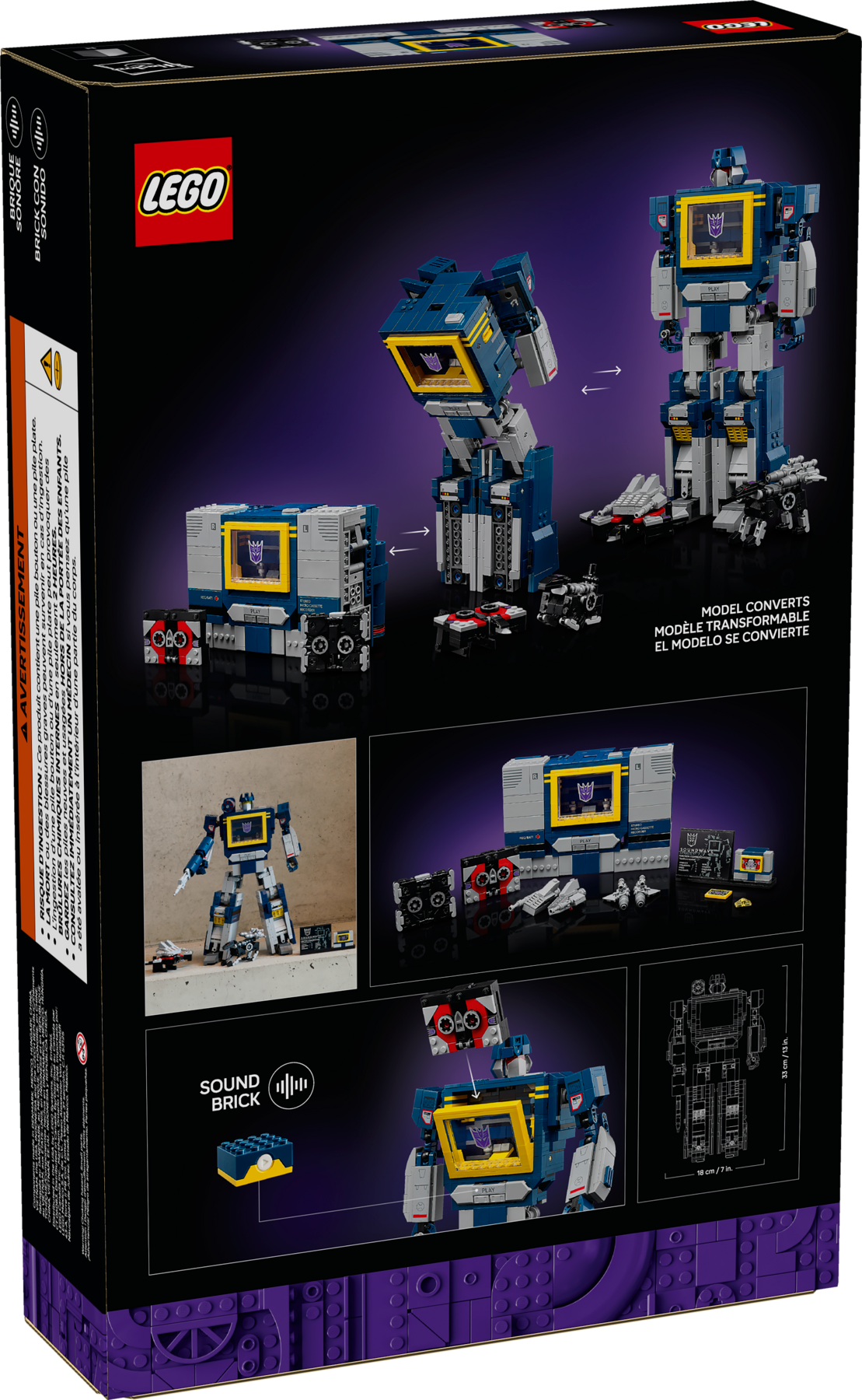 LEGO Transformers Soundwave 10358 box back