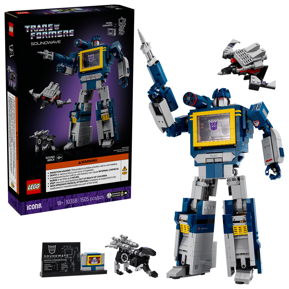 LEGO Transformers Soundwave 10358 box front