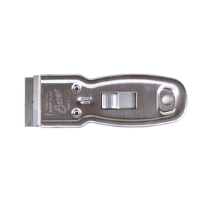 Metal Safety Scraper, aluminum tool with razor and retractable mechanism