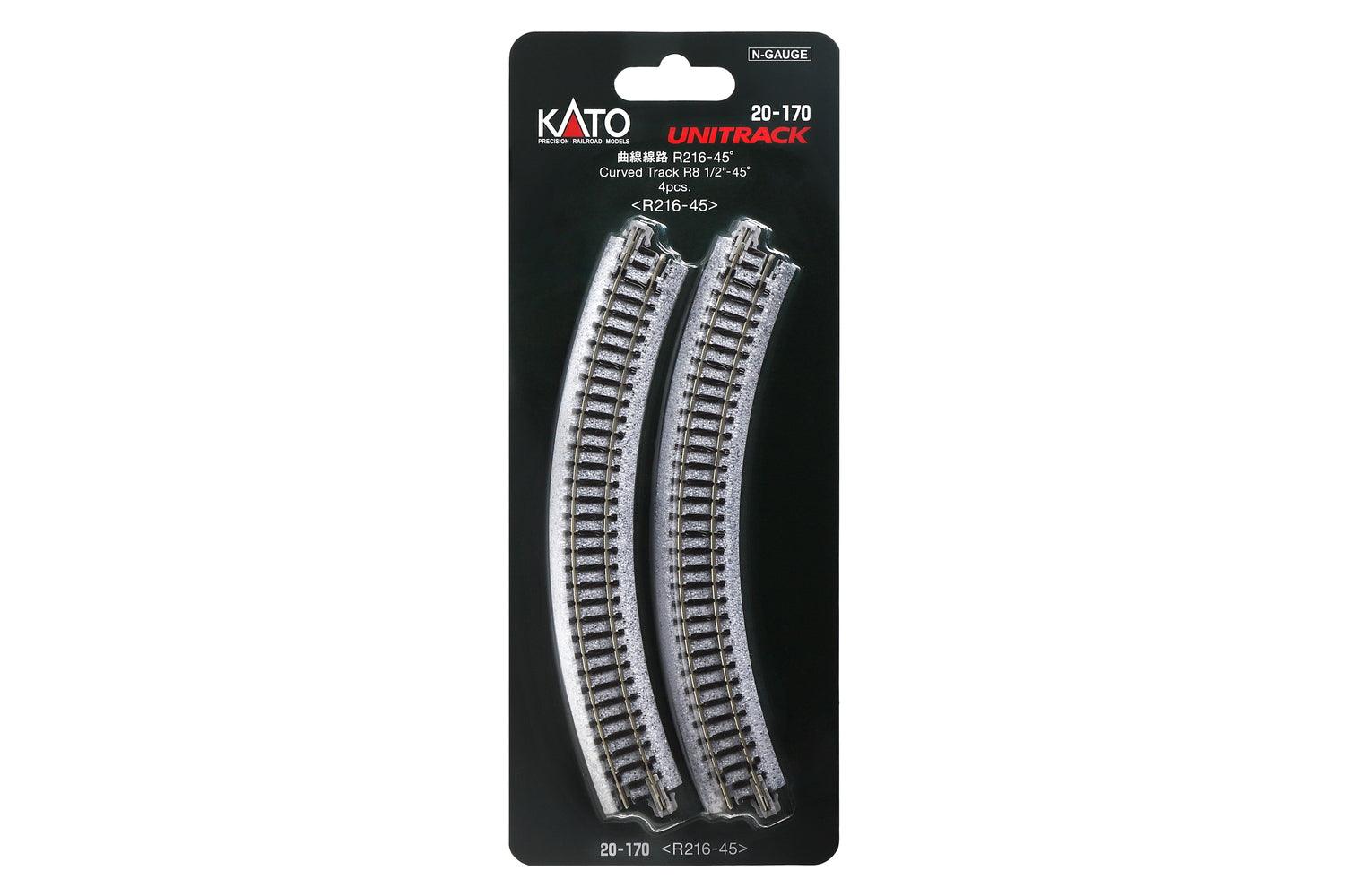 N R216-45 Ccurved Track (4ea)  (8.5-45d)