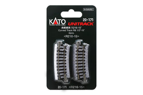 N R216-15 Curved Track (4 ea)  (8.5-15d)