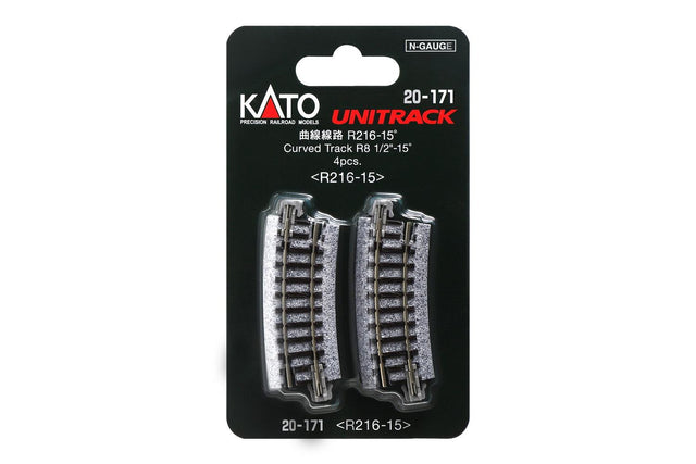N R216-15 Curved Track (4 ea)  (8.5-15d)