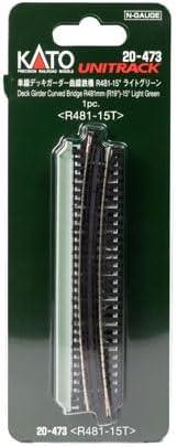 N Curved Deck Girder Bridge, Light Green - 481mm (19") Radius 15º - Image 3