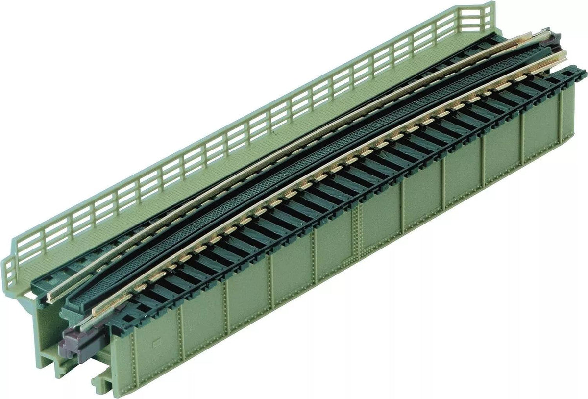 N Curved Deck Girder Bridge, Light Green - 481mm (19") Radius 15º - Image 2