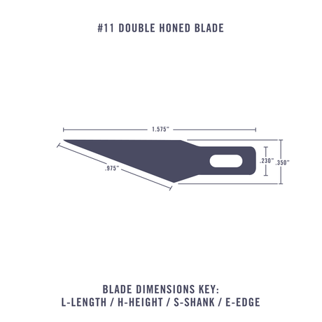 #11 blades double-honed blades measurement