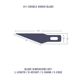 #11 blades double-honed blades measurement