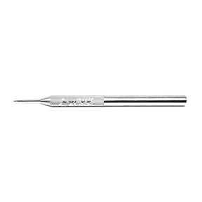 fixed point scribe tool with a silver aluminum body and a steel tip, designed for etching, marking, and scoring.