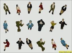 HO Scale Figures Seated painted package of 25 - Arizona Hobbies LLC