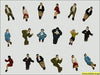 25 piece painted HO figures by JM Hobby Supply for model railroad HO scale structures and details