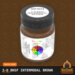 3-D BNSF INTERMODAL BROWN 1-oz bottle (Air-brush) Tru-Color Paint-with color swatch-Arizona Hobbies