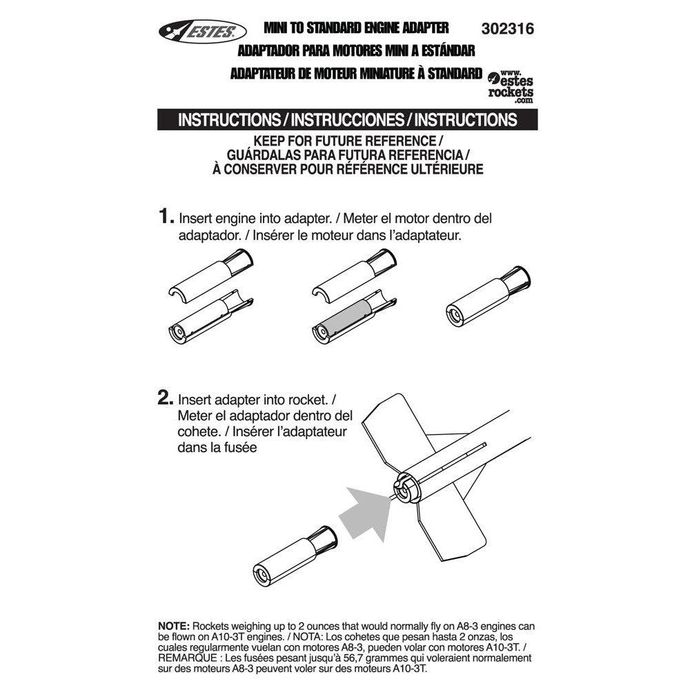 Engine Adapters - Mini to Standard - Arizona Hobbies LLC