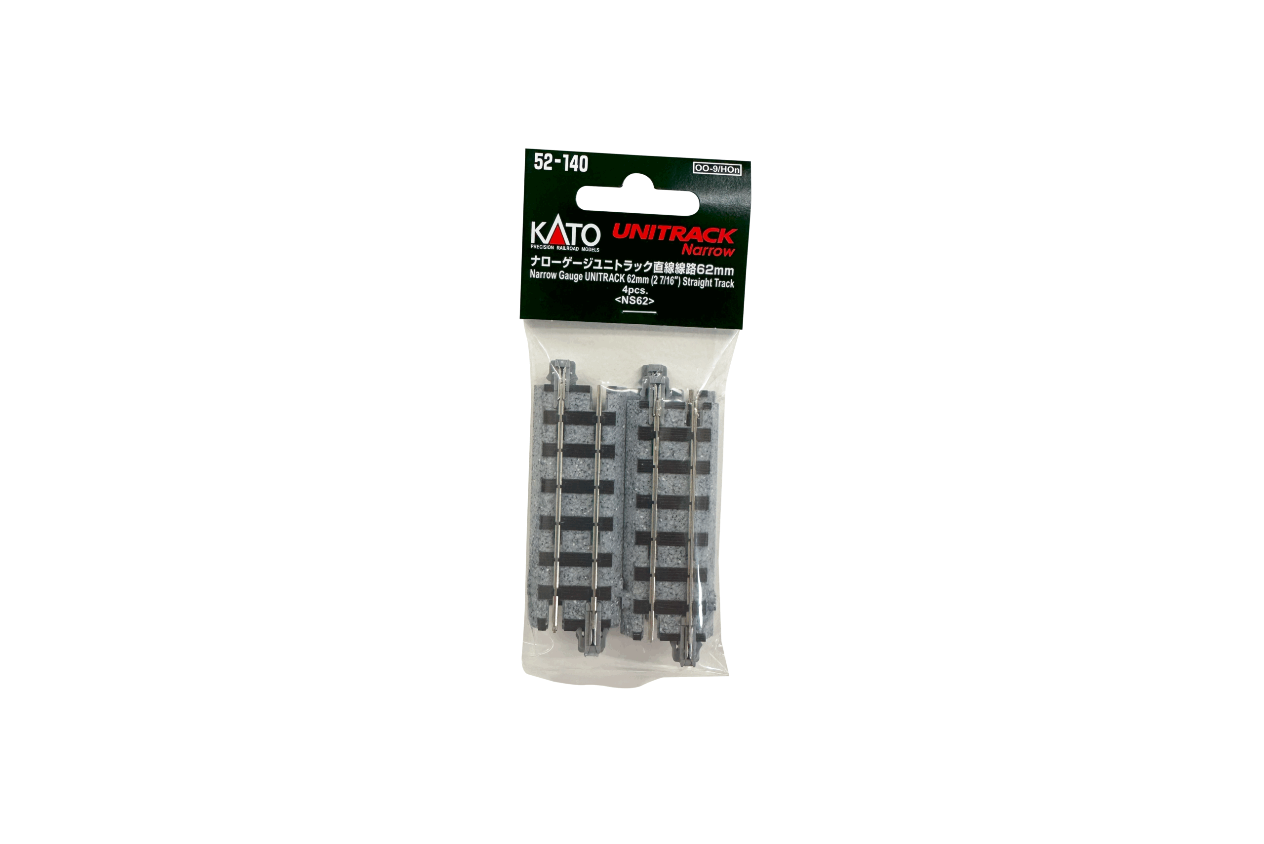 Narrow-Gauge UNITRACK 62mm (27/16") Straight Track [4 pcs]