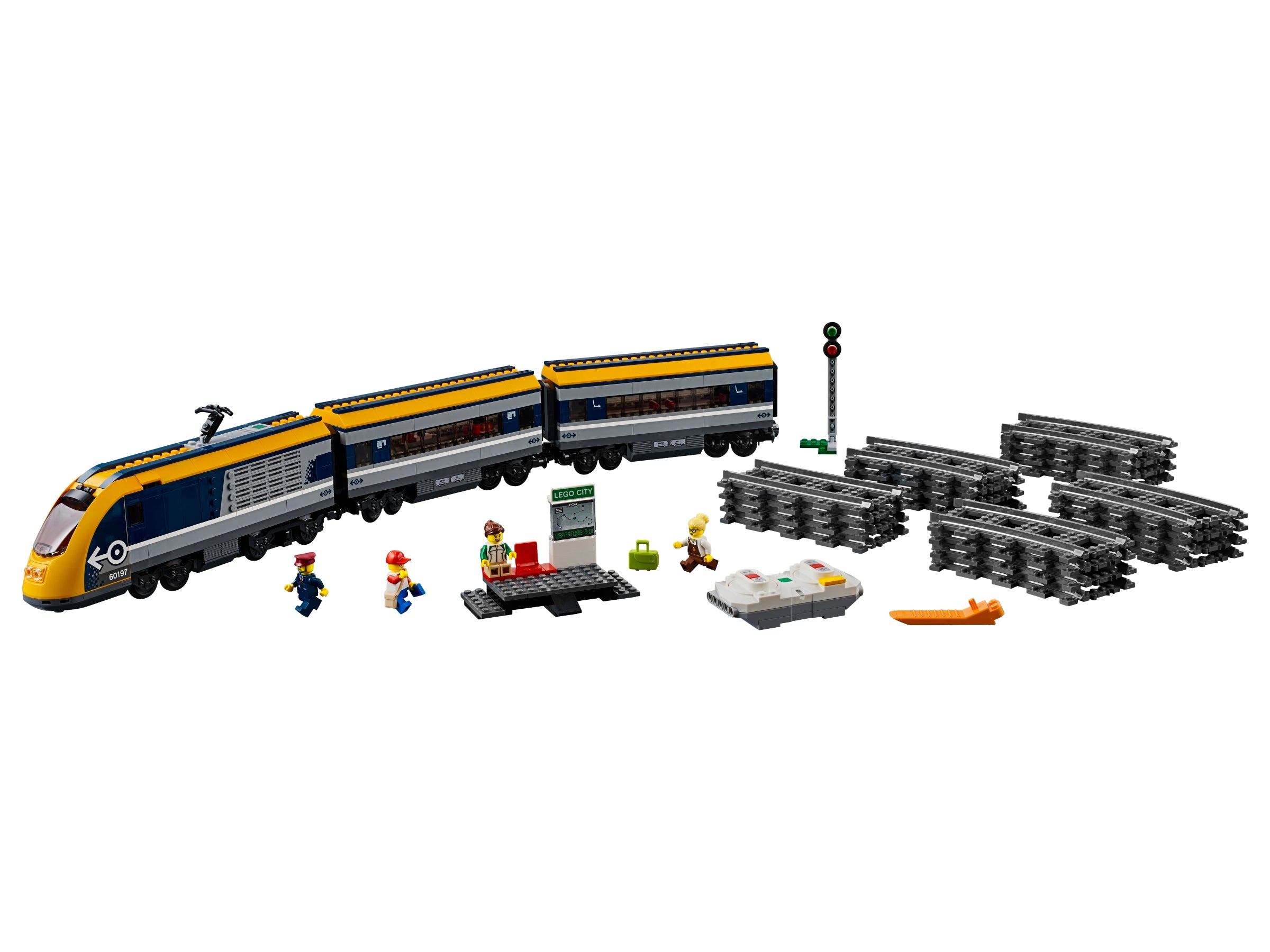 LEGO City Passenger Rc Train Toy, Construction Track Set for Kids - 60197
