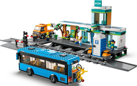 LEGO City 60335 road-and-rail cherry-picker truck