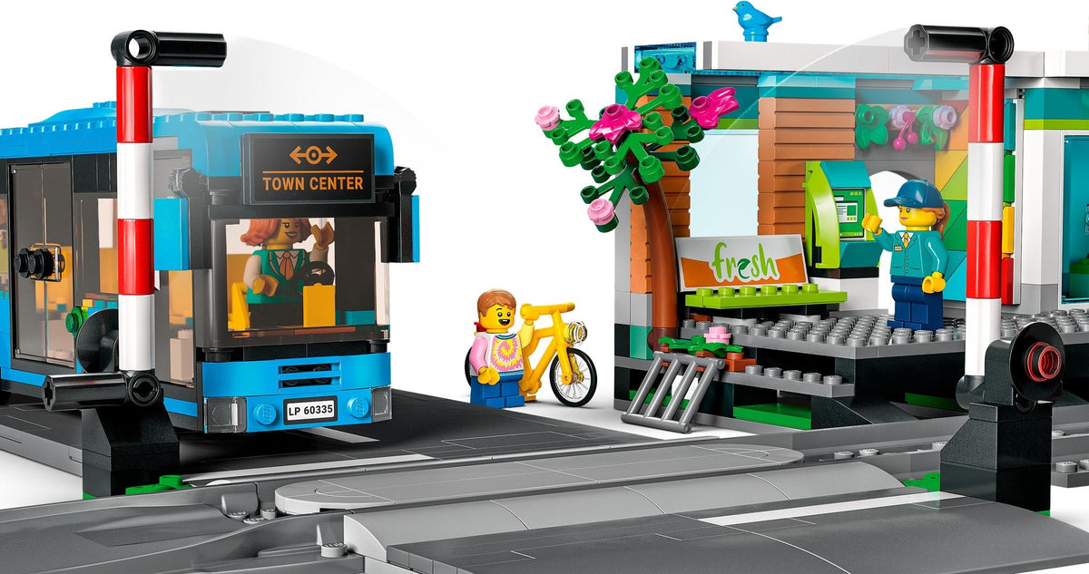 LEGO City 60335 Train Station play scene