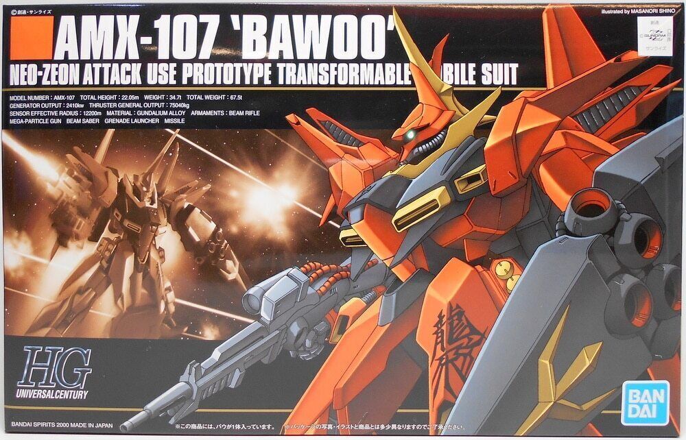 HGUC 1/144 AMX-107 Bawoo – Transformable Neo Zeon Mobile Suit Model Kit 1:144