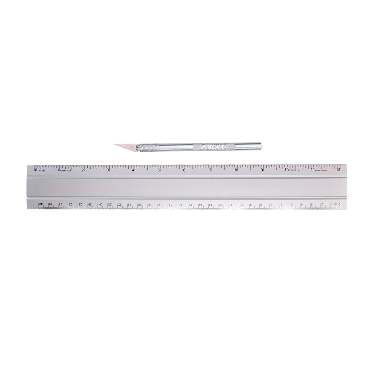 12" Office Ruler with K1 Knife