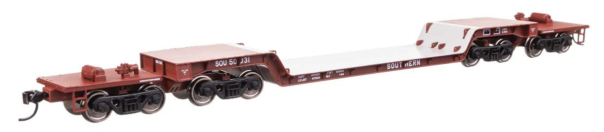 81' 8-Axle Depressed Center Flatcar - Ready to Run -- Southern #50031