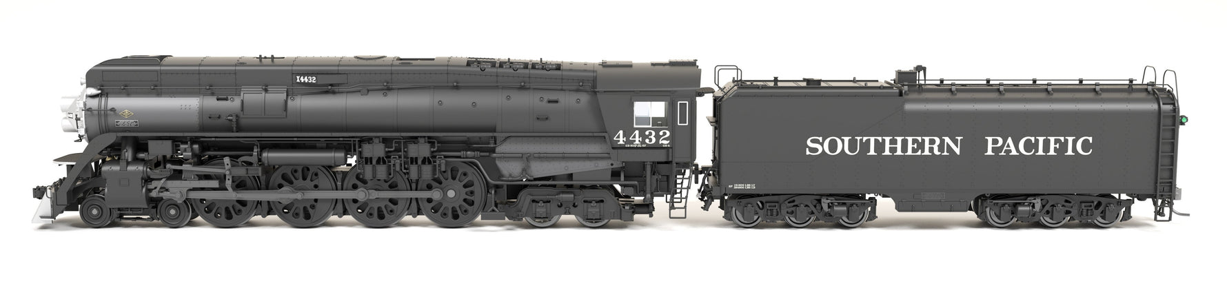 9836 Southern Pacific GS-4 4-8-4, #4445, Deskirted, Painted Black, No Trim on Pilot, Paragon4 Sound/DC/DCC, Smoke, HO