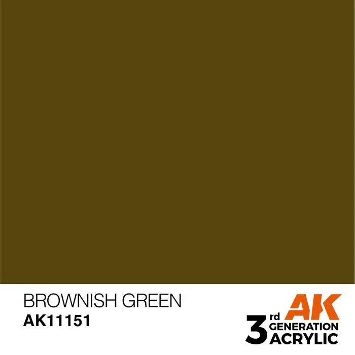 BROWNISH GREEN AK Interactive 3G Acrylic (.57 oz.) bottle - Arizona Hobbies LLC