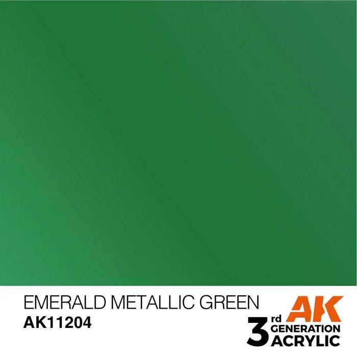 EMERALD METALLIC GREEN AK Interactive 3G Acrylic (.57 oz.) bottle - Arizona Hobbies LLC