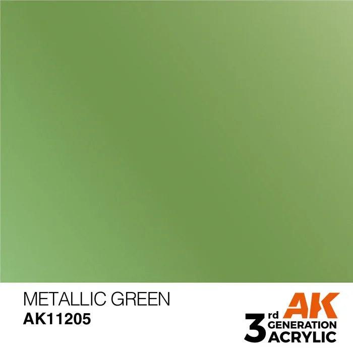 METALLIC GREEN AK Interactive 3G Acrylic (.57 oz.) bottle - Arizona Hobbies LLC