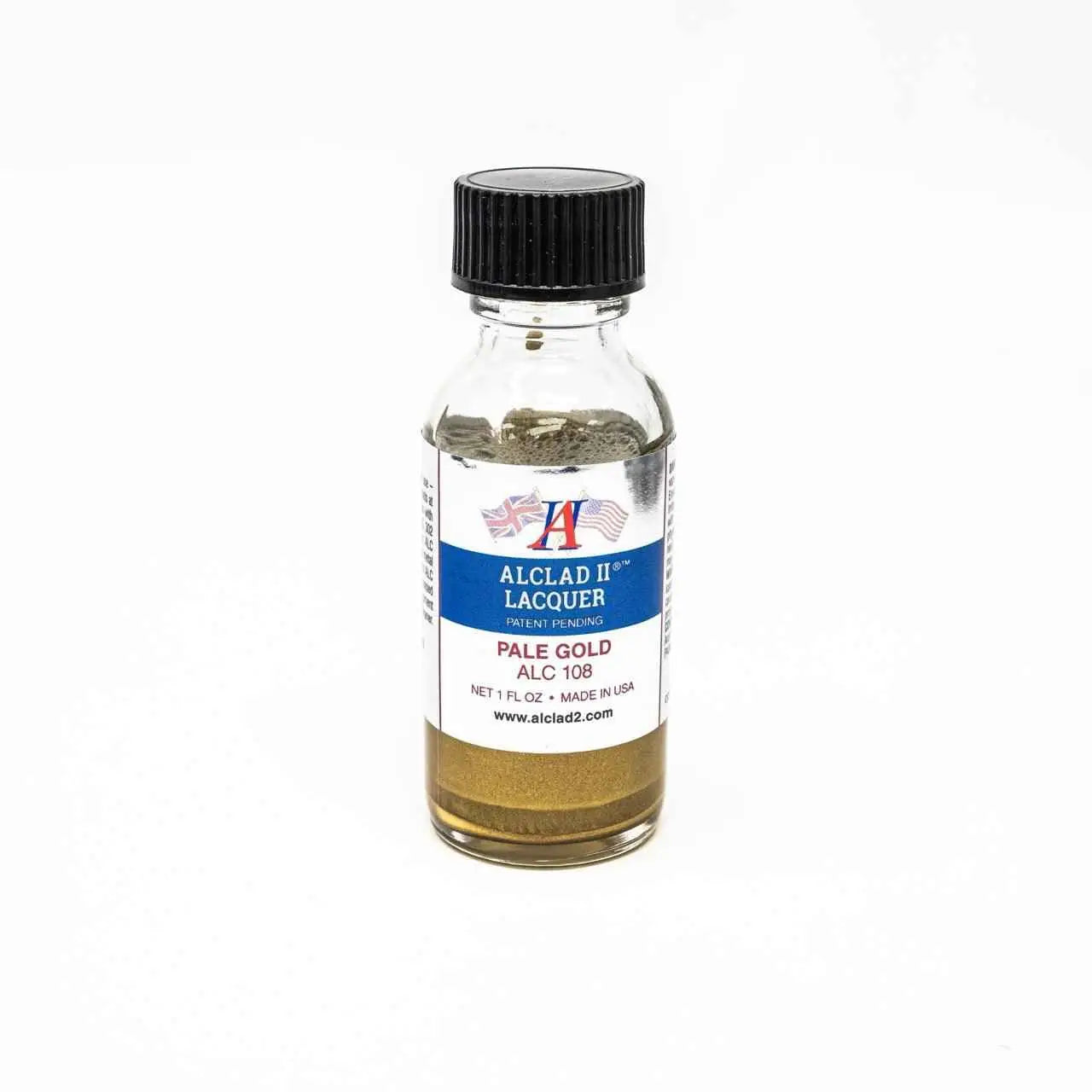 ALC-108 Alclad II Pale Gold Lacquer Paint 1-oz bottle-Arizona Hobbies