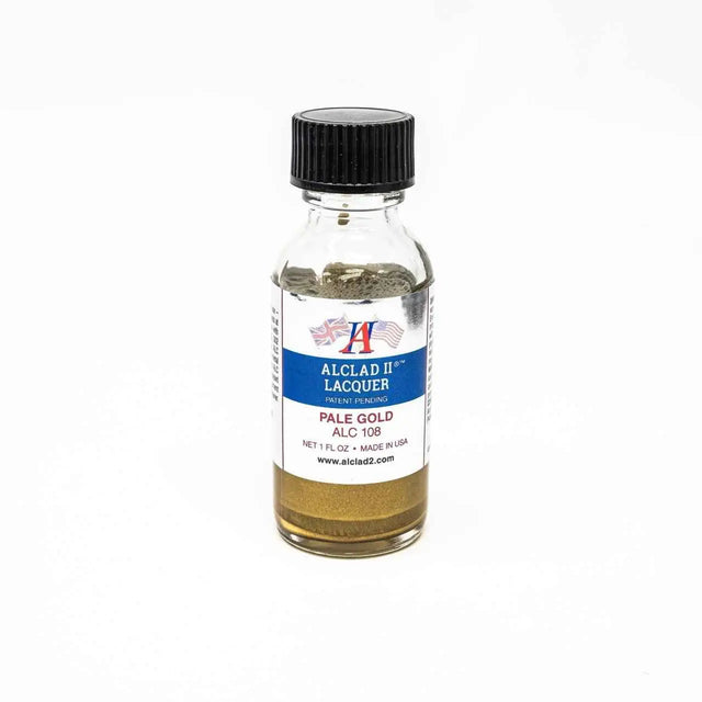 ALC-108 Alclad II Pale Gold Lacquer Paint 1-oz bottle-Arizona Hobbies
