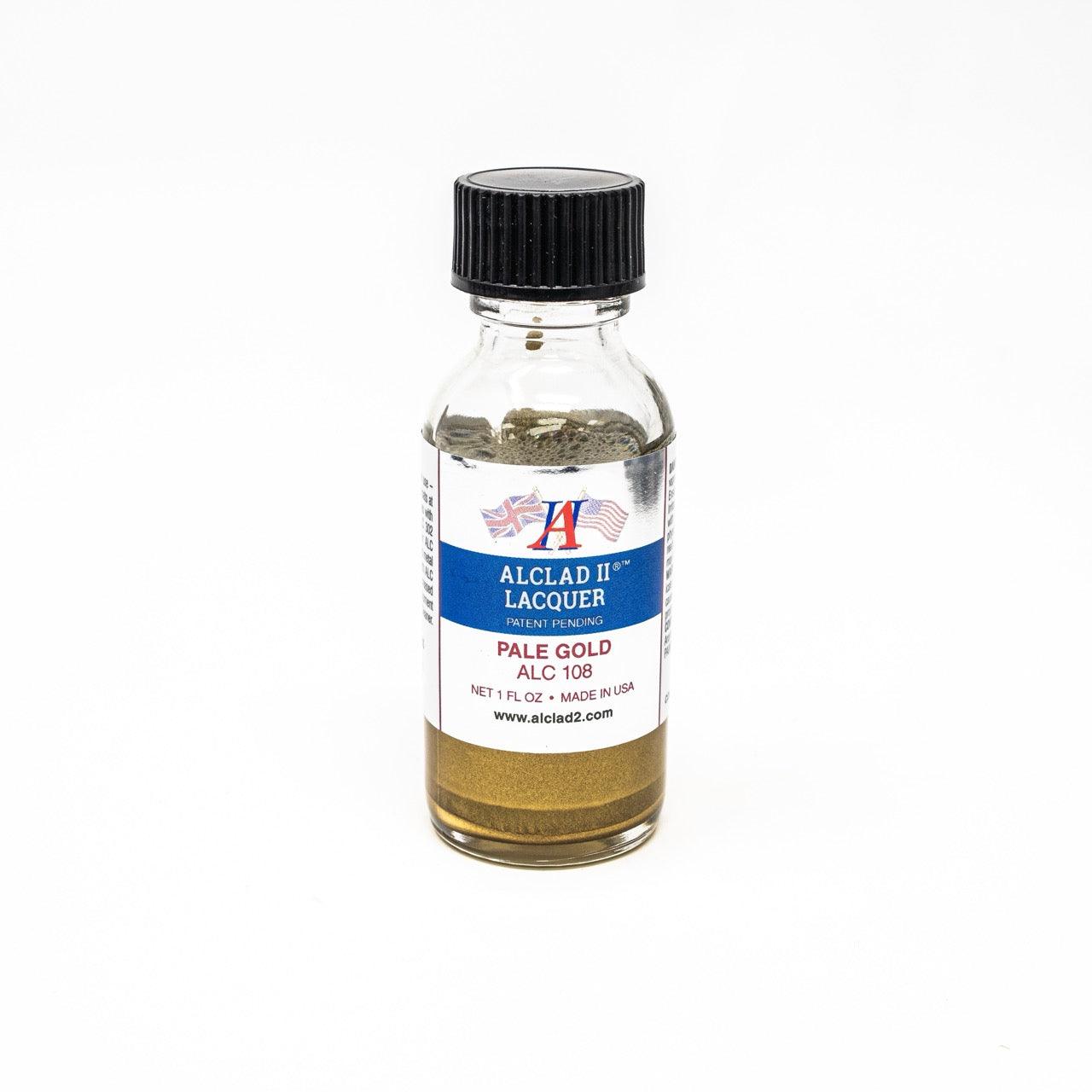 ALC-108 Alclad II Pale Gold Lacquer Paint 1-oz bottle
