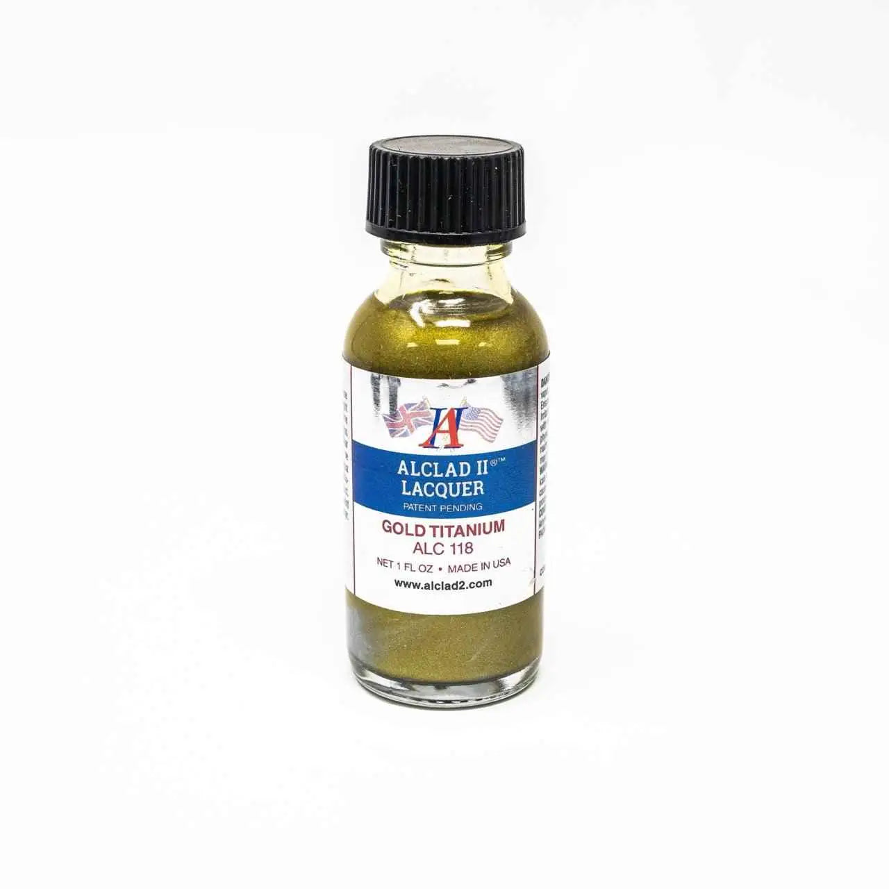 ALC-118 Alclad II Titanium Gold Lacquer 1-oz bottle-Arizona Hobbies