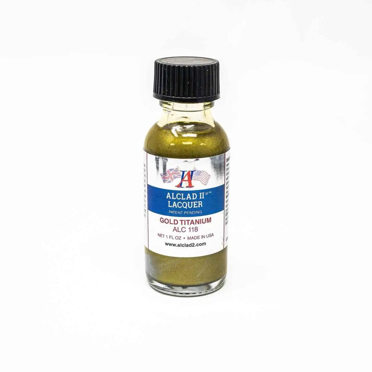 ALC-118 Alclad II Titanium Gold Lacquer 1-oz bottle-Arizona Hobbies