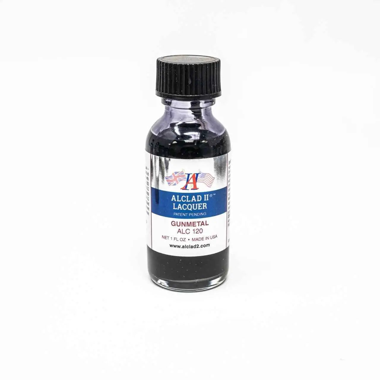 ALC-120 Alclad II Gun Metal Lacquer Paint 1-oz bottle-Arizona Hobbies