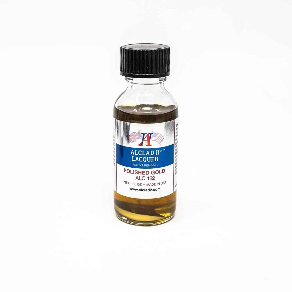 ALC-122 Alclad II Mirrored Gold Paint for Lexan 1-oz bottle-Arizona Hobbies